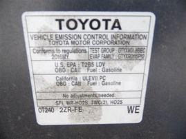 2016 Toyota Corolla LE Gray 1.8L AT #Z23547